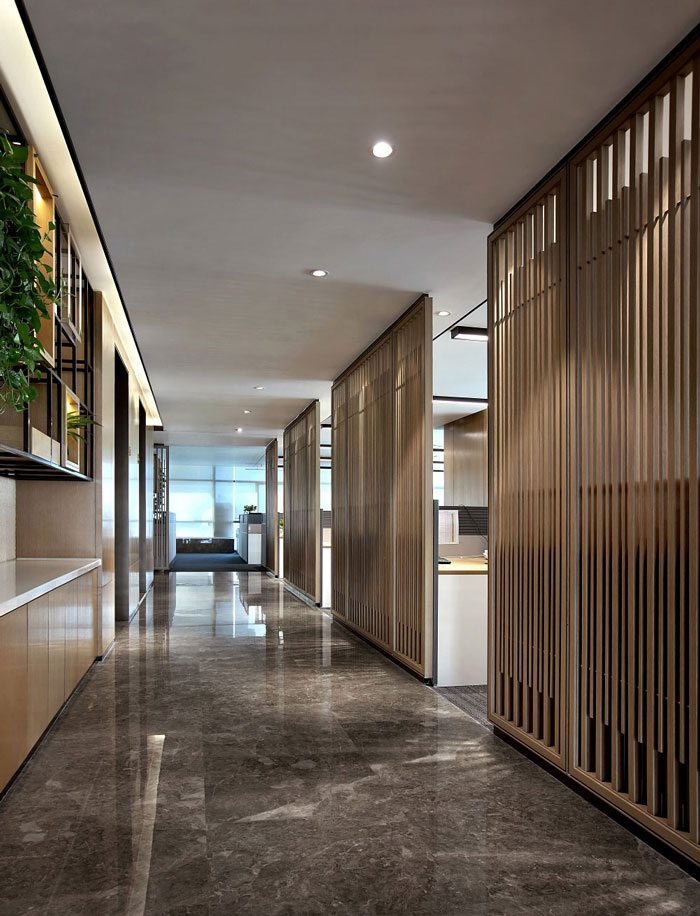 藥業(yè)公司辦公室走廊裝修設計效果圖