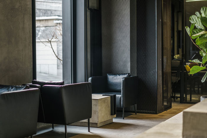 鋼結構舊廠房辦公室接待區裝修設計效果圖