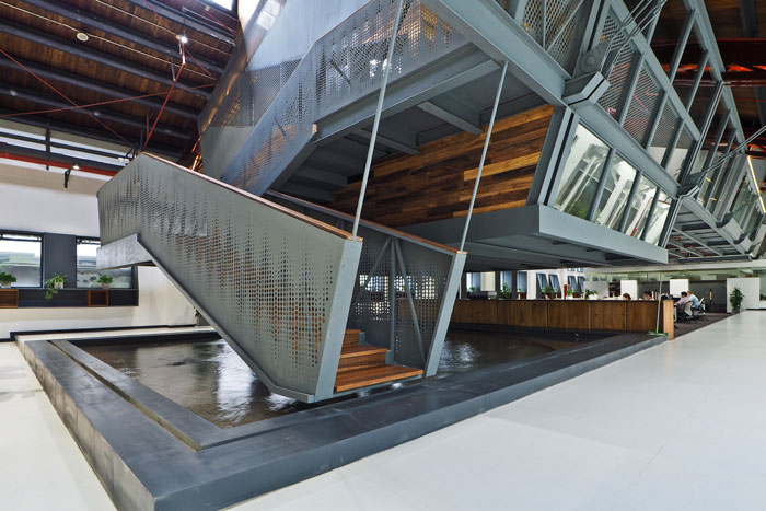 實業投資公司辦公室一樓大廳裝修設計效果圖