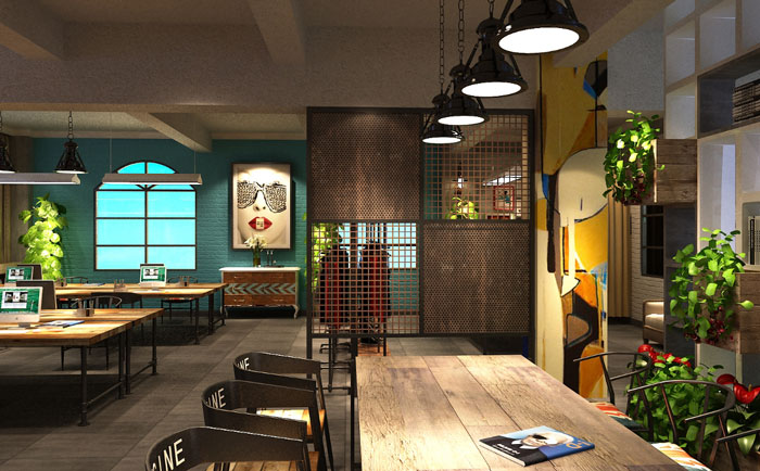 服飾公司辦公室過道裝修設計效果圖