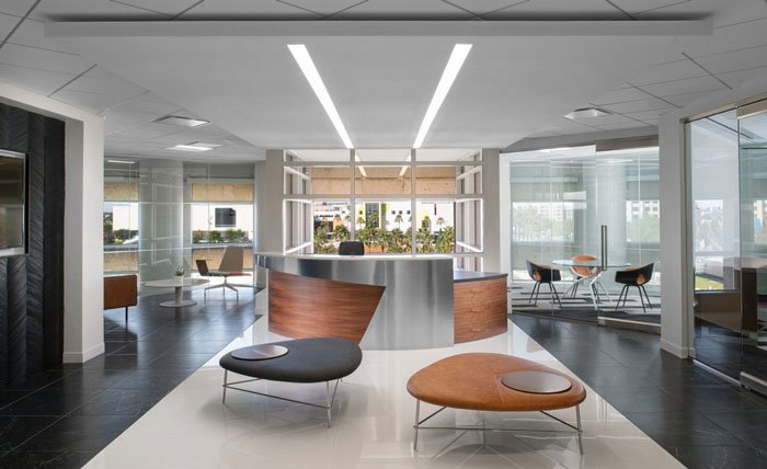 營銷策劃公司辦公室前臺裝修設計效果圖