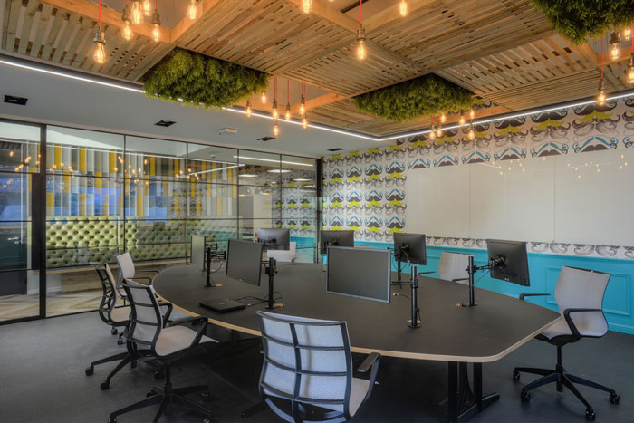 旅游服務公司辦公室辦公區裝修設計效果圖