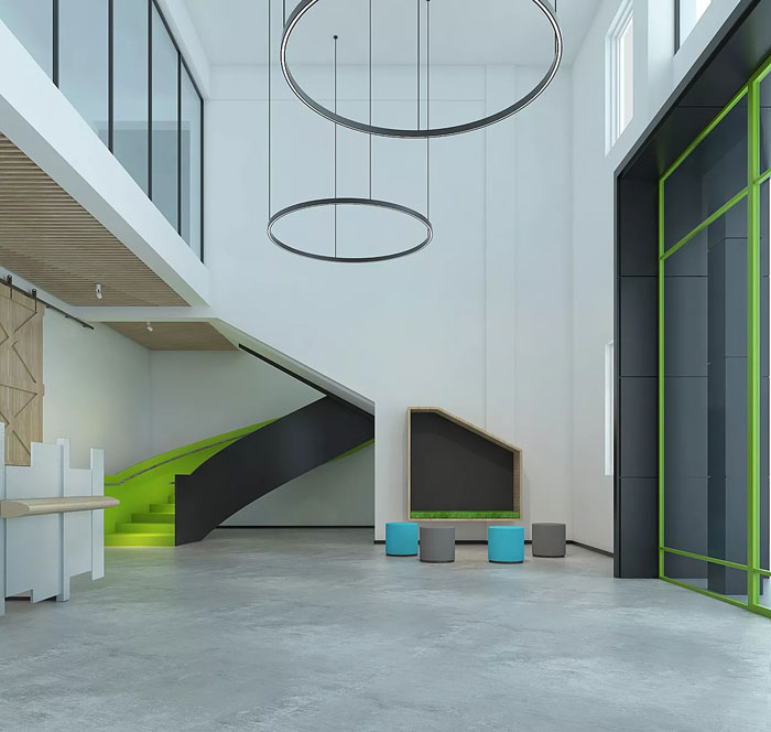 舊辦公室接待區改造裝修設計效果圖