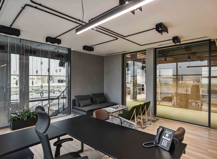 管道公司總經理辦公室細節裝修設計效果圖