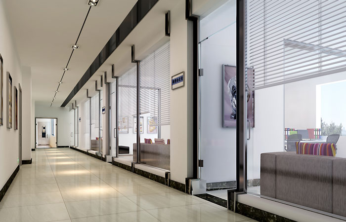 企業孵化器辦公室過道裝修設計效果圖