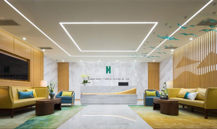 杭州近江辦公室前臺裝修設計方案