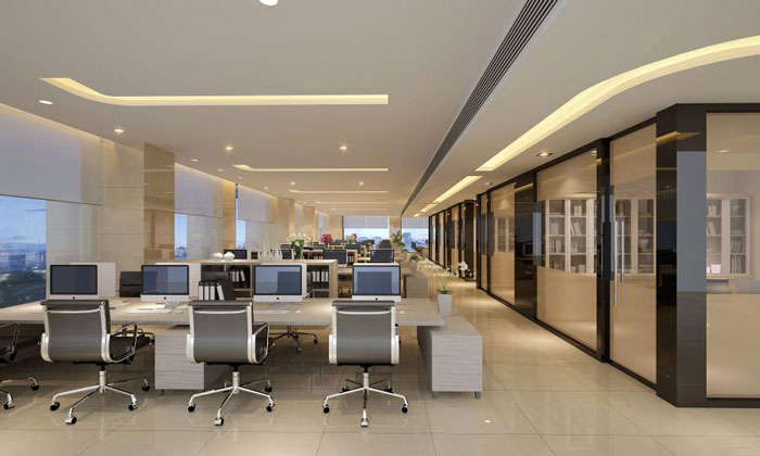 杭州富陽辦公室辦公區(qū)裝修設(shè)計效果圖