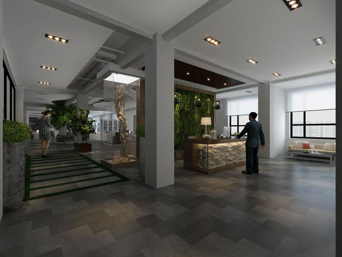 杭州余杭辦公樓過道裝修設(shè)計(jì)效果圖