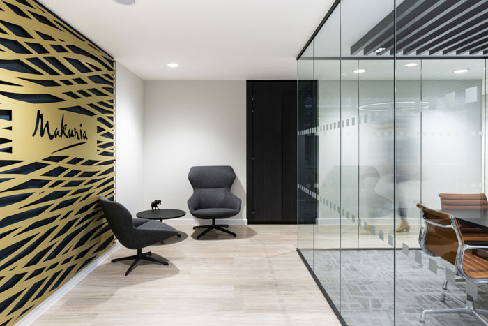 投資管理公司辦公室進門區裝修設計效果圖