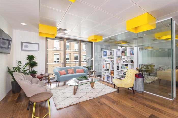 金融辦公室接待區(qū)裝修設計案例效果圖