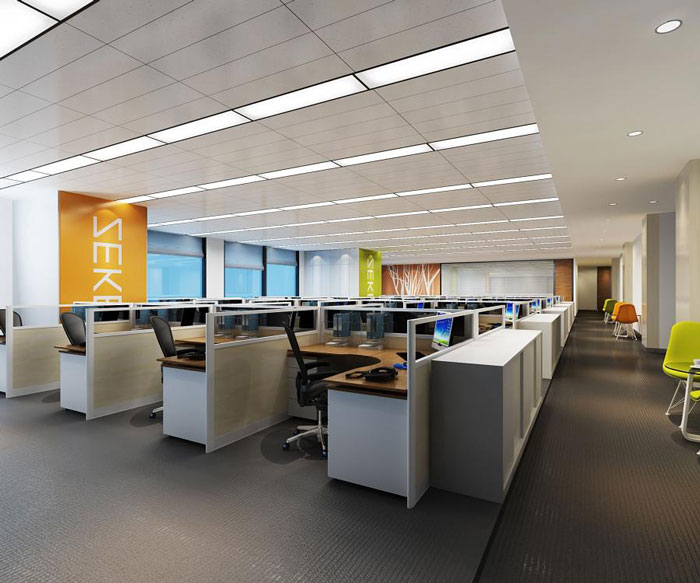 杭州倉前辦公室辦公區裝修設計效果圖