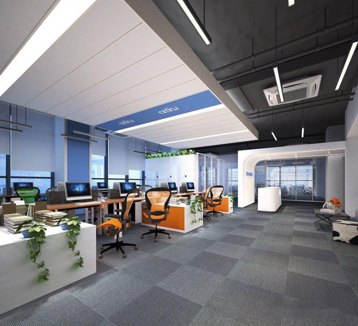 杭州打鐵關辦公室辦公區裝修設計效果圖