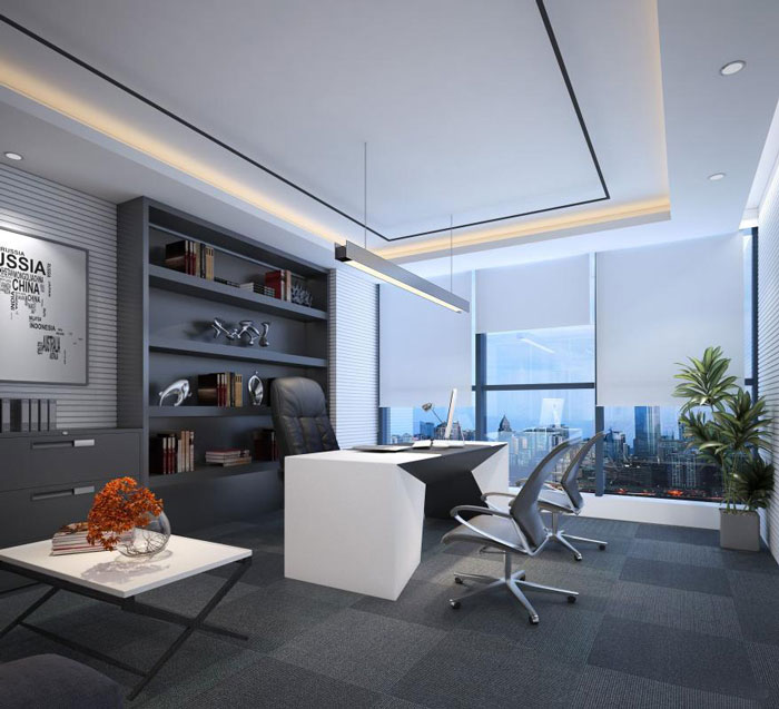 現(xiàn)代風(fēng)格總經(jīng)理辦公室裝修設(shè)計(jì)效果圖