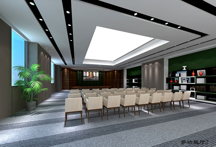 戶外用品公司辦公室多功能廳裝修設計效果圖