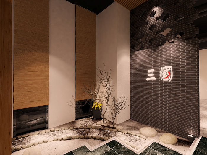 中式風格進門區裝修設計效果圖