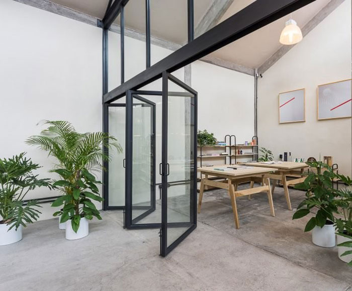 工廠辦公室交流區改造裝修設計效果圖