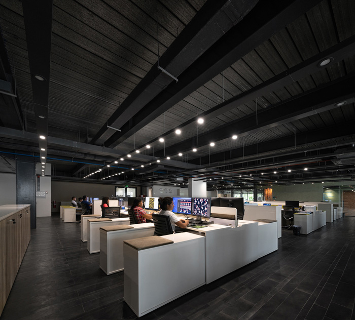 服裝工廠辦公室辦公區域裝修設計效果圖