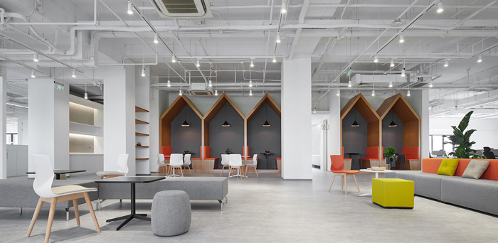 科技辦公樓交流區裝修設計效果圖