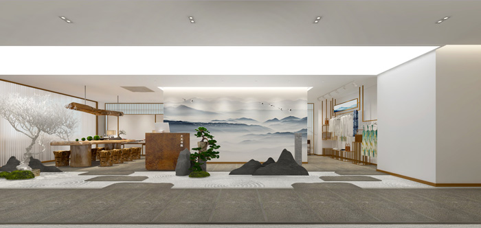 教育機構前臺裝修設計效果圖