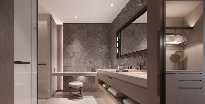 陽朔糖舍酒店浴室裝修設計效果圖