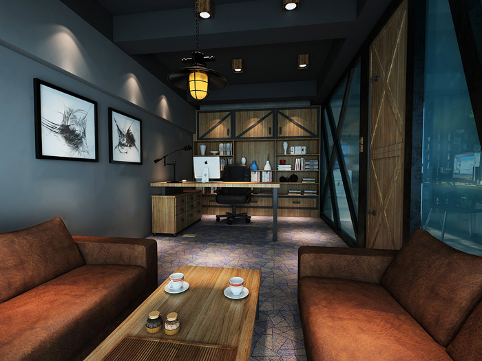 loft閣樓總經理辦公室裝修設計效果圖