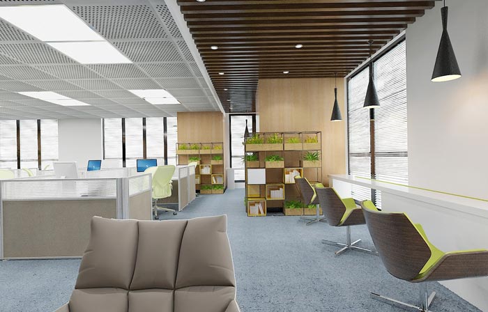 金融公司辦公區裝潢裝飾設計效果圖