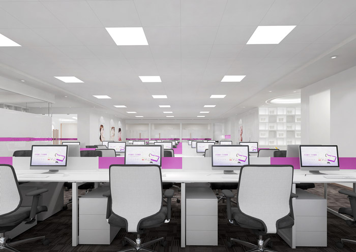 化妝品辦公室辦公區裝修設計效果圖