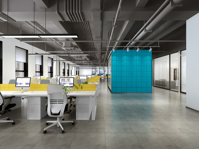 通信科技公司辦公區域裝修設計案例效果圖