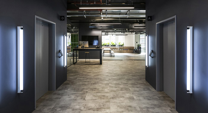 金融科技公司辦公室進門區設計方案