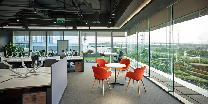 科技園區(qū)辦公樓交流區(qū)裝修設計效果圖