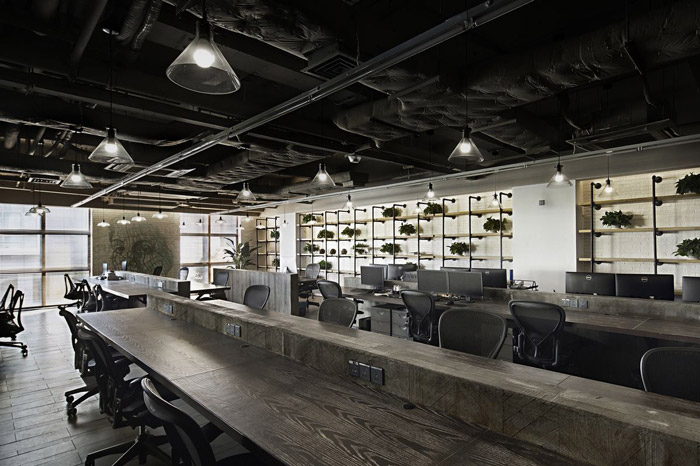 350平方科技辦公室辦公區裝修設計效果圖