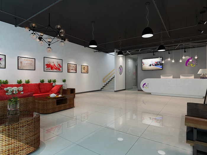 舞蹈培訓機構前臺裝修設計效果圖