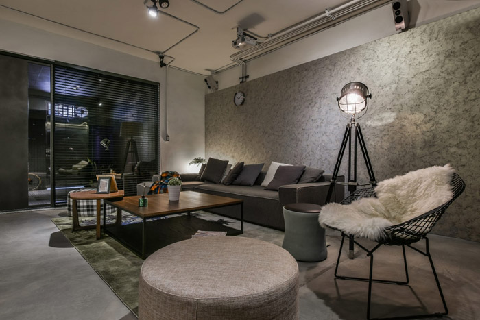 小型loft風格辦公室接待區裝修設計效果圖