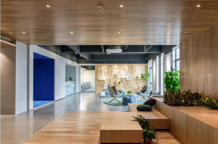 電商辦公室交流區(qū)裝修設計效果圖