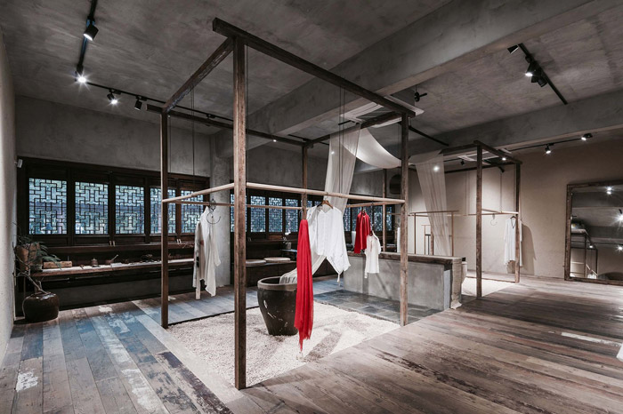 中式古典辦公室辦公區裝修設計效果圖