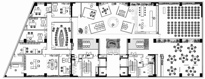 茶業公司辦公室裝修設計平面圖