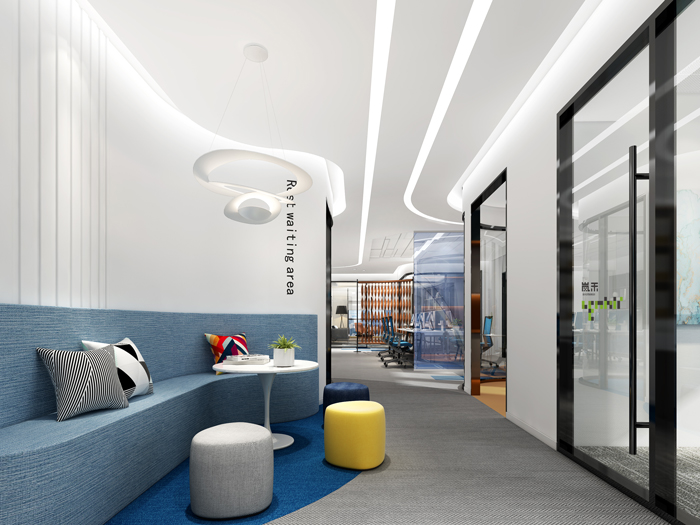 醫療公司辦公室接待區裝修設計效果圖