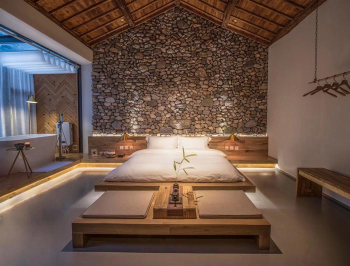 鄉村精品民宿大床房裝修設計效果圖